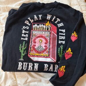 Octopied Mind Black Graphic Sweatshirt